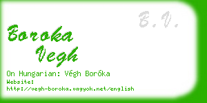 boroka vegh business card